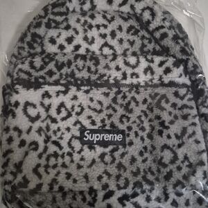 Supreme Black and White Patterned Backpack